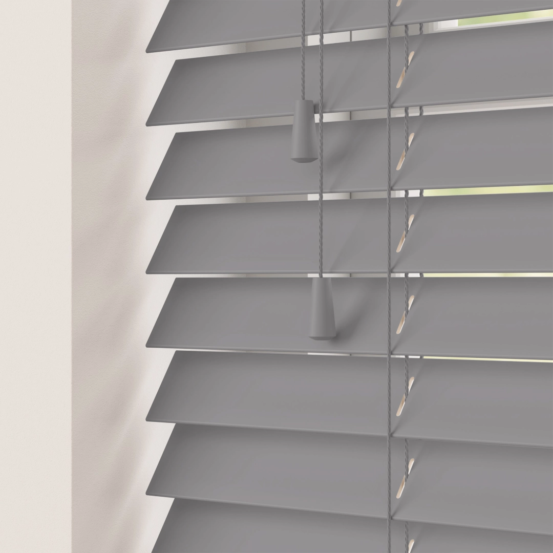 Wood Venetian Blinds Ash Grey