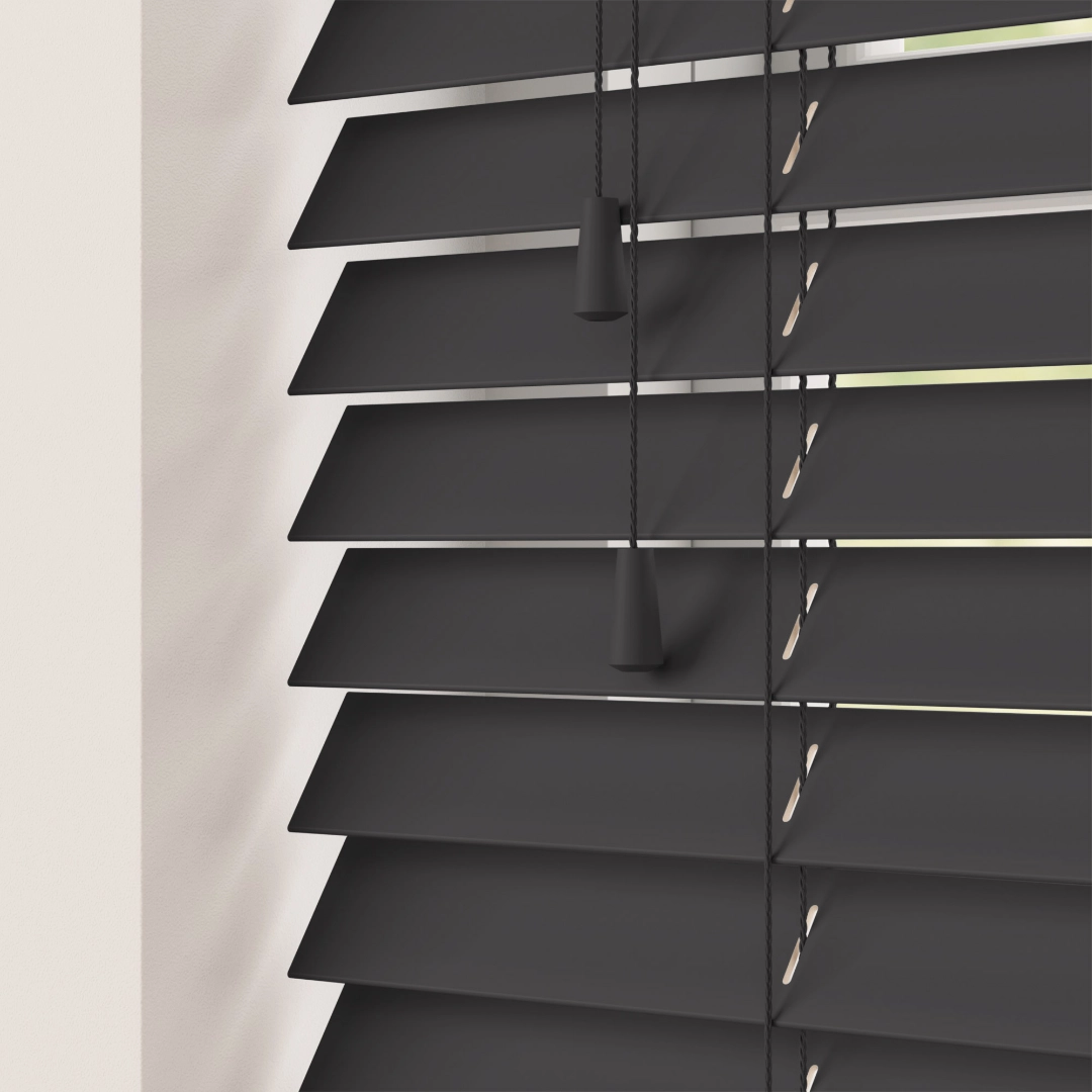 Wood Venetian Blinds Carbon