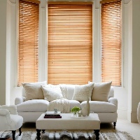 Wooden Blinds really do make your bay window the focal point of your room