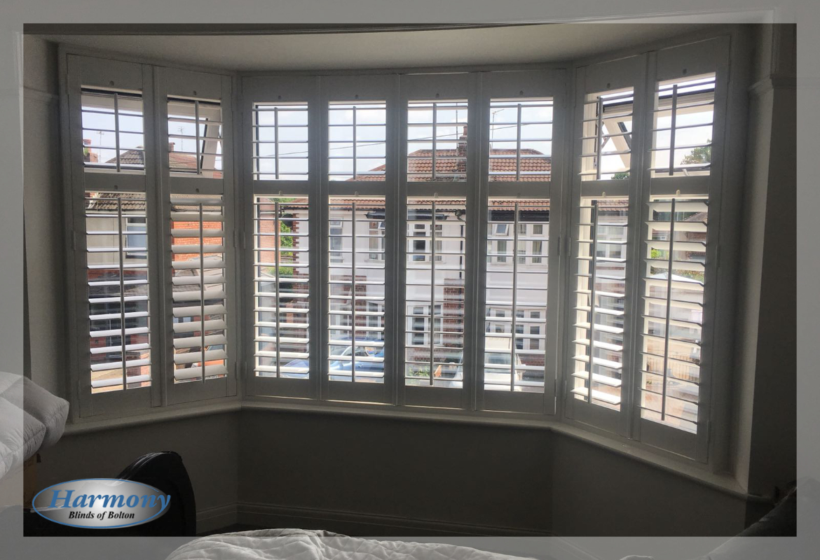 Made to Measure Shutters in a Bedroom Bay Window