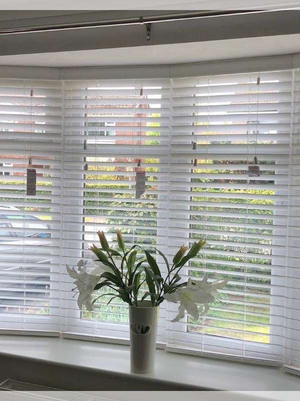 Bay Window Blinds Inspiration For, White Wooden Blinds For Large Windows