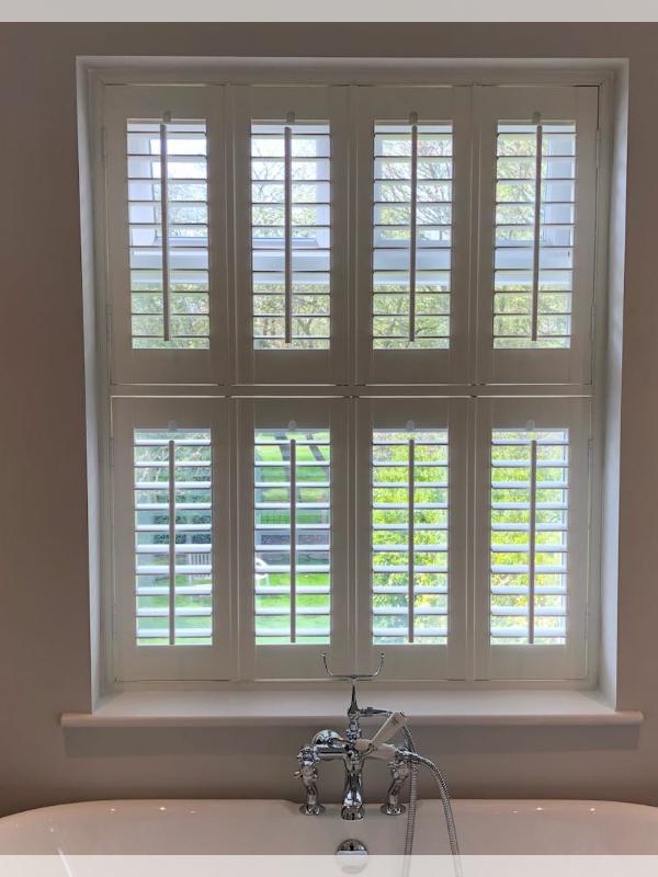 Made to Measure Shutters in a Bathroom