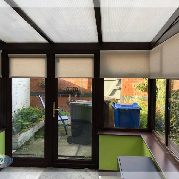 Roller Blinds in a Conservatory