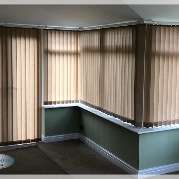 Vertical Blinds around a Conservatory